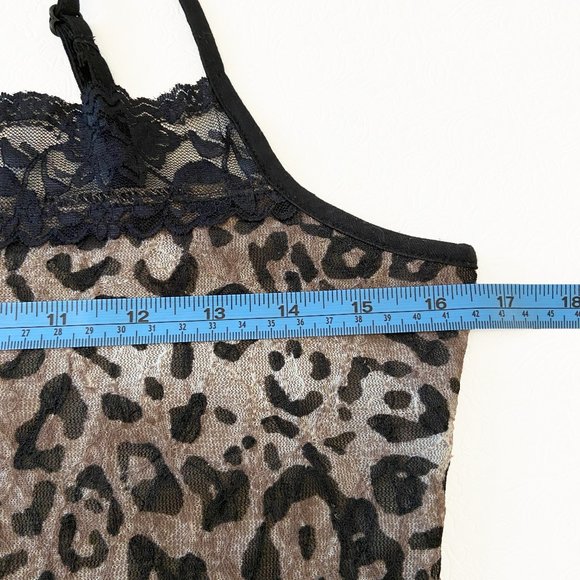 Maurices women's vintage cheetah lined camisole US M, adj. straps, lace trim - Picture 4 of 9